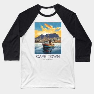 A Pop Art Travel Print of Cape Town - South Africa Baseball T-Shirt